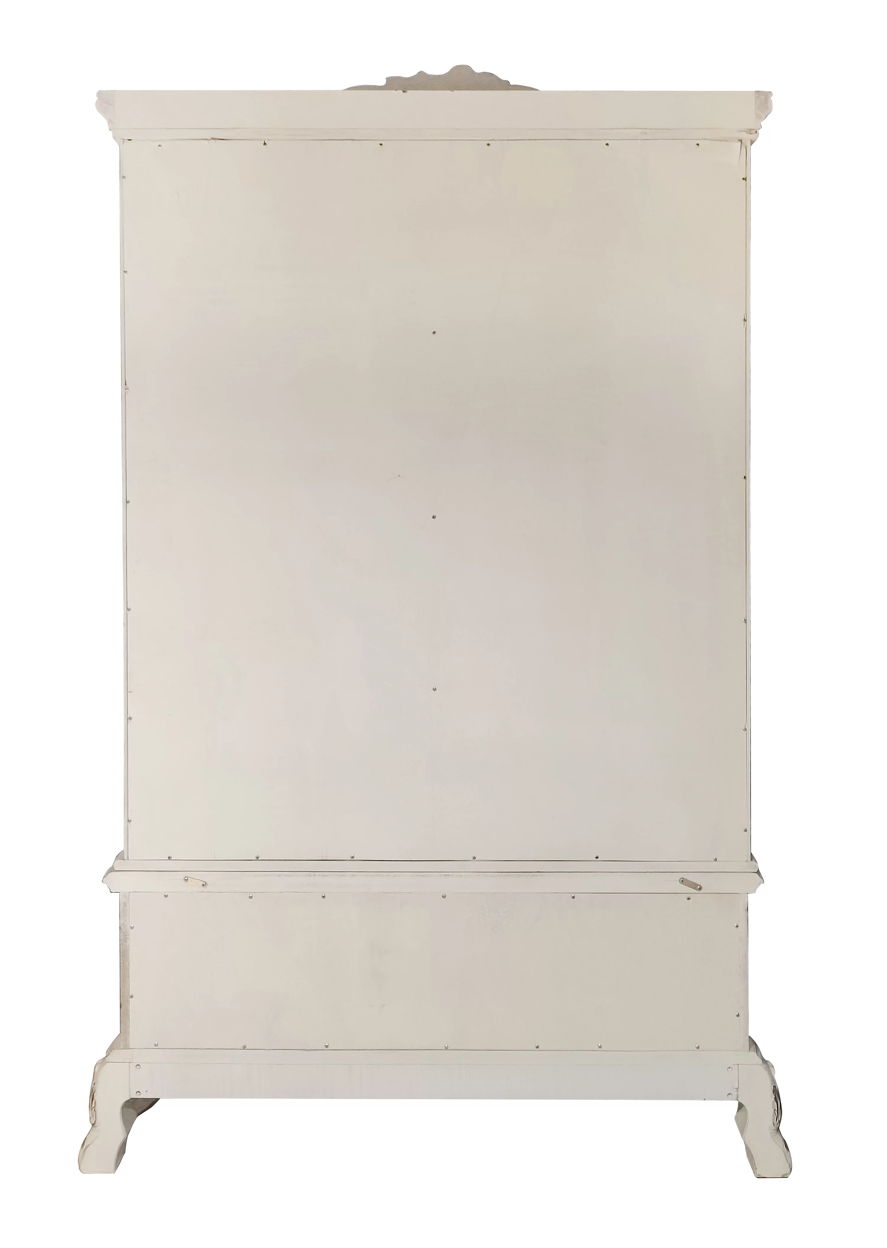 ACME Dresden 3-Shelf Wooden Frame Curio Cabinet in Bone White