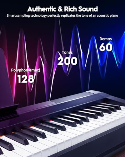 STRICH Digital Piano 88 Key Full Size Weighted Keyboard, Hammer-Action Portable Electric Piano For Beginner Adults, Bundle With Sustain Pedal
