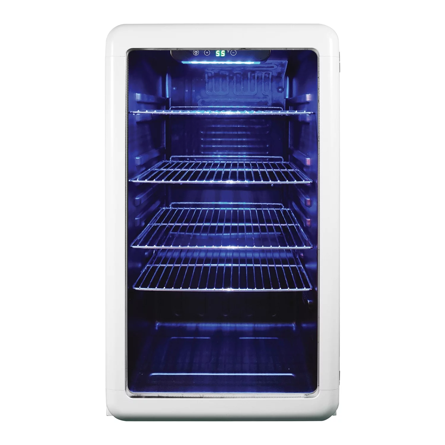 Magic Chef MCB34CHW 3.4-Cu. Ft. Retro Beverage Cooler (White)