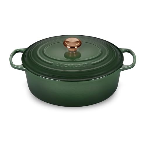 Le Creuset Signature 8-quart Oval Dutch Oven with Copper Knob - Enameled Cast Iron (Artichaut)