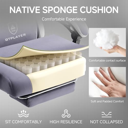 GTPLAYER Office Chair, Gaming Computer Desk Fabric Chair with Footrest