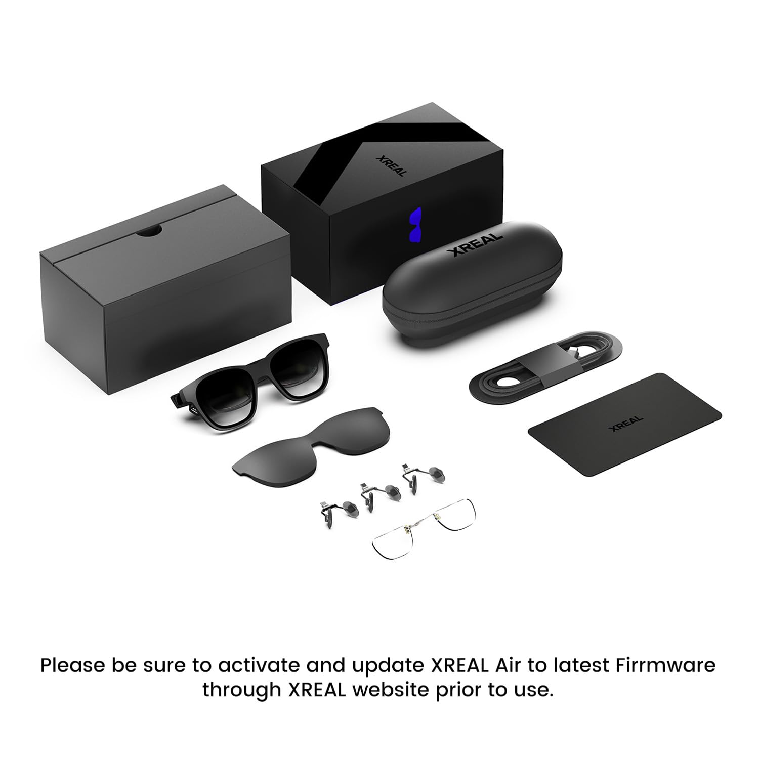 XREAL Air AR Glasses, Smart Glasses with Massive 201" Micro-OLED Virtual Theater, Augmented Reality Glasses, Watch, Stream