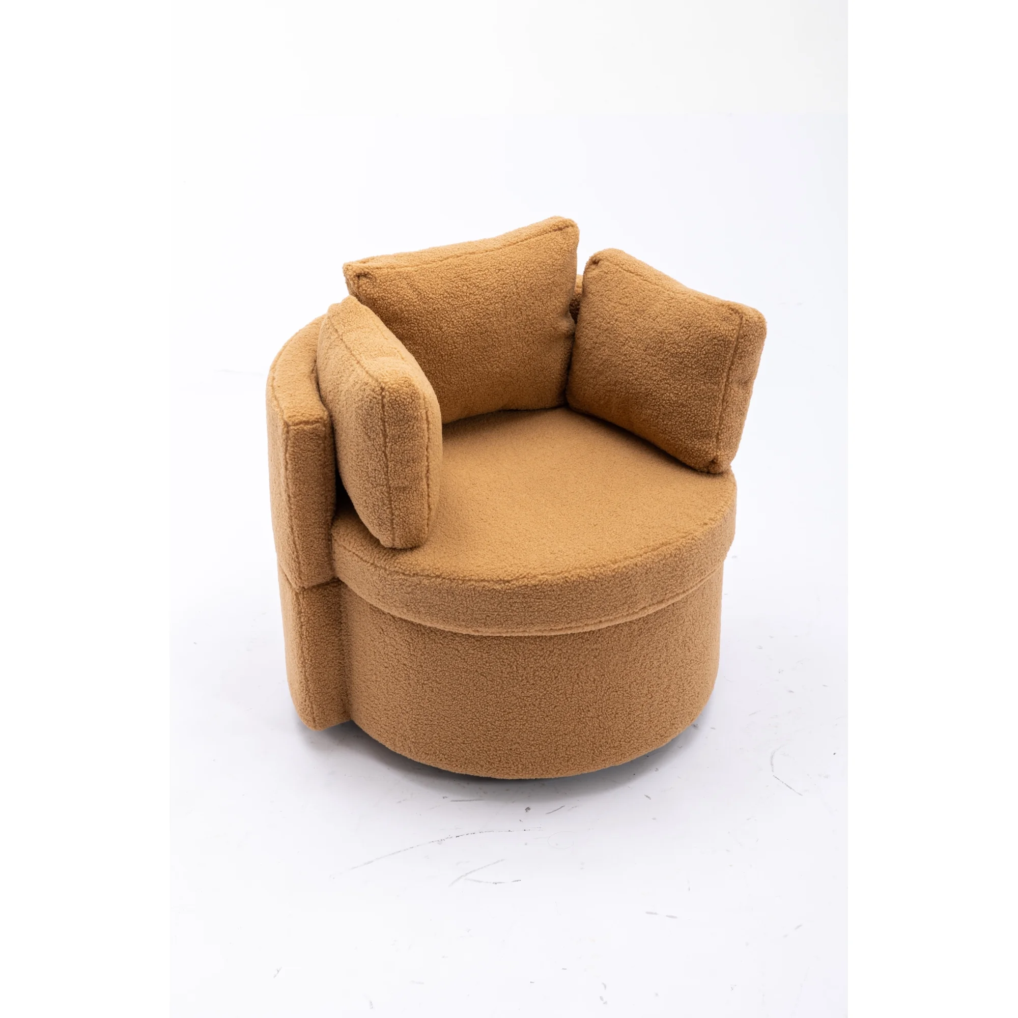 Swivel And Storage Chair For Living Room,Brown
