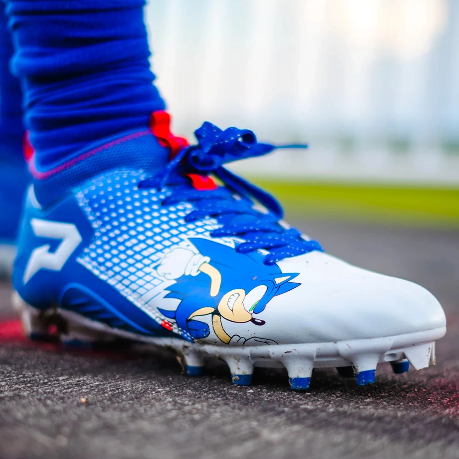 Sonic the Hedgehog Football Cleats - Quantum Speed by Phenom Elite - Curated Treasures Market
