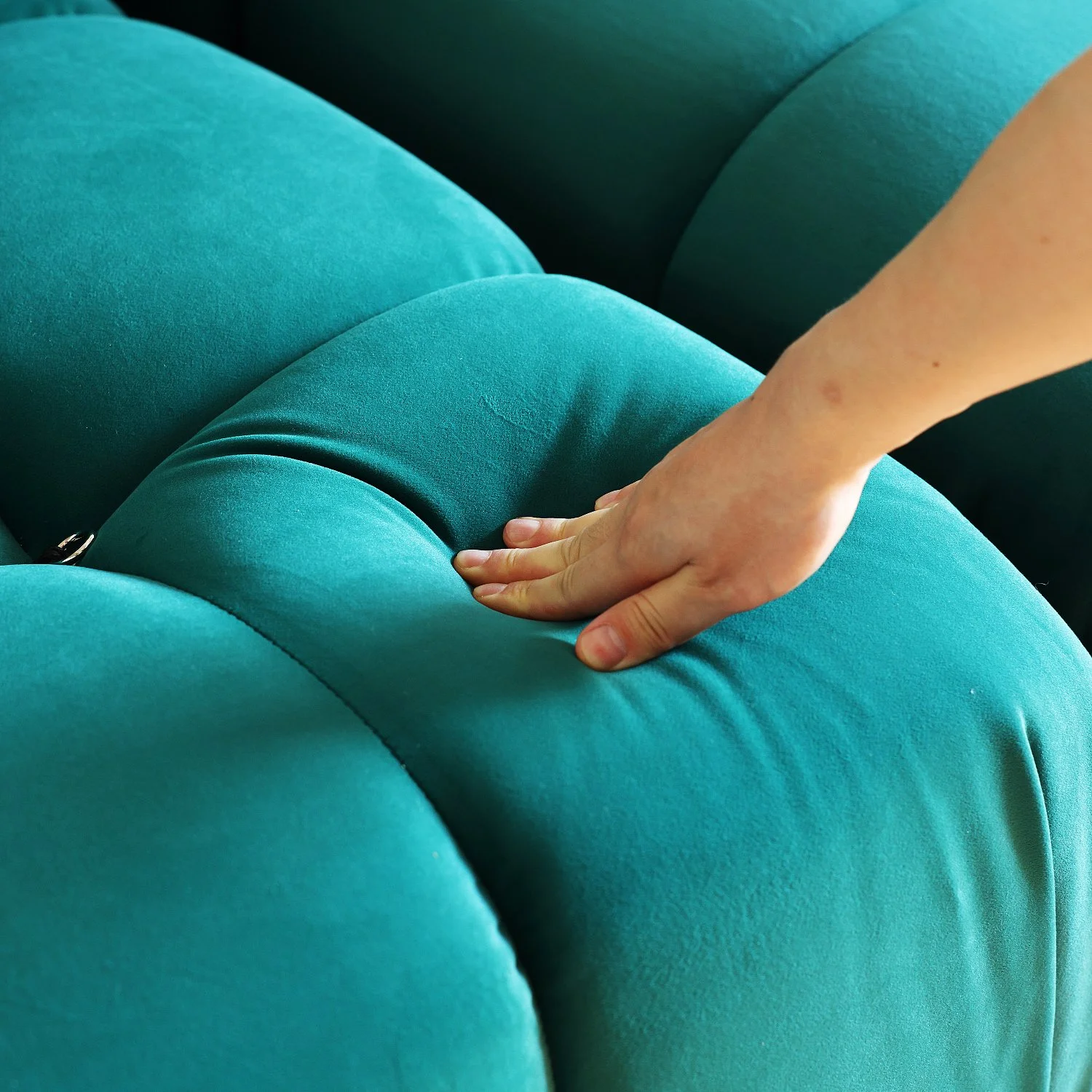 Modular Sectional Sofa Modern Two Seater Loveseat Wide Couch Sectional for Living Room Bedroom Apartment Green