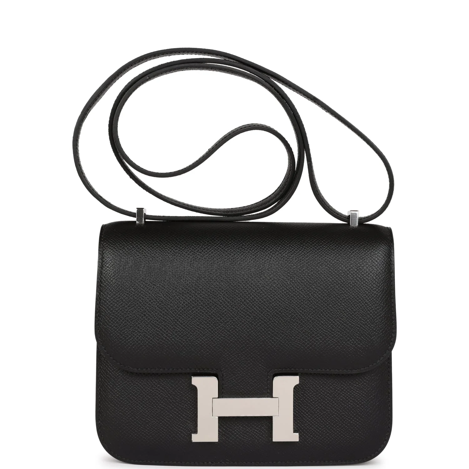 Hermes Constance 1-18 Black Epsom Palladium Hardware