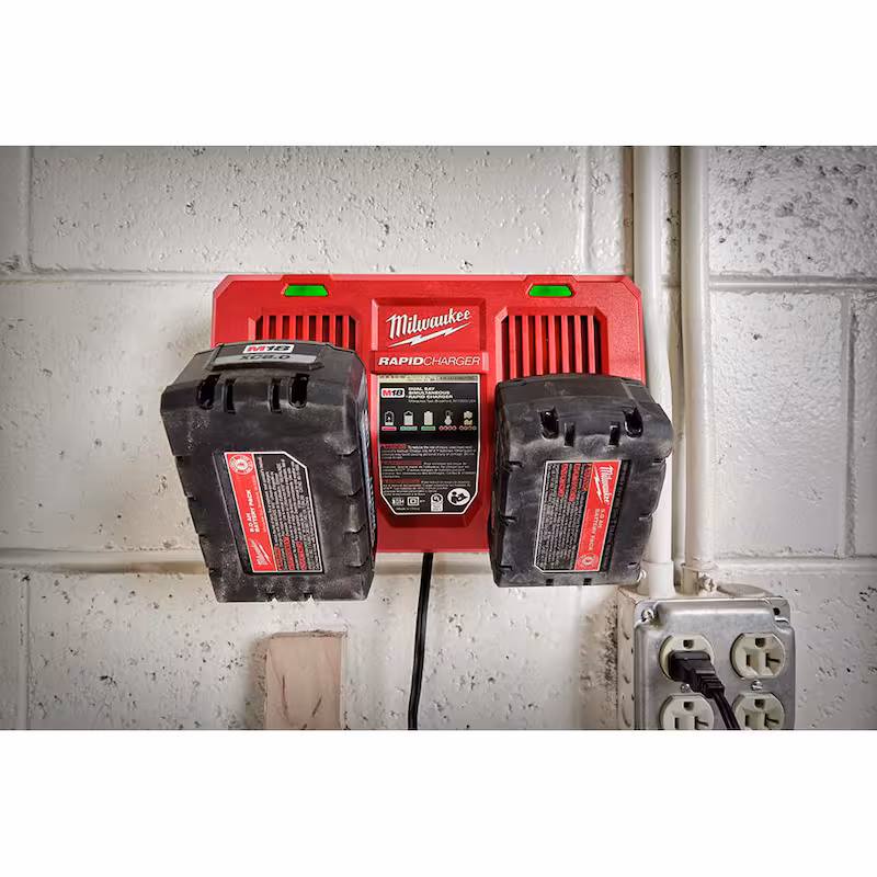 M18 18-Volt Lithium-Ion Dual Bay Rapid Battery Charger