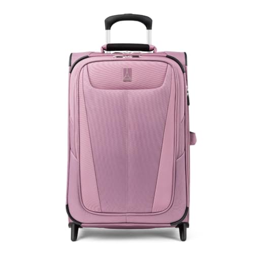 Travelpro Maxlite 5 Softside Expandable Upright 2 Wheel Carry on Luggage, Lightweight Suitcase, Men and Women, Burgundy, Carry On 22-Inch