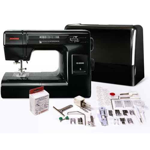 Janome Heavy Duty HD-3000 Black Edition Sewing Machine with Bonus 6 Piece Quilting Kit