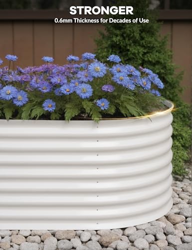10x4x1.5ft Raised Garden Bed,Galvanized Raised Planter Boxes Outdoor with Easy Assembly, Large Garden Bed for Vegetables, Fruits, Flower