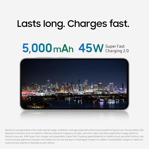 Samsung Galaxy A56 5G Cell Phone, 256GB AI Smartphone, Unlocked Android, AI Photo Edits, Large Screen, Long Battery Life, 2025
