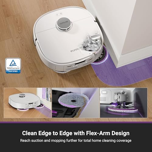 Eureka J15 Pro Ultra Robot Vacuum and Mop with Self Emptying Base, 16,200 Pa Suction, Flex-Arm Design Mop