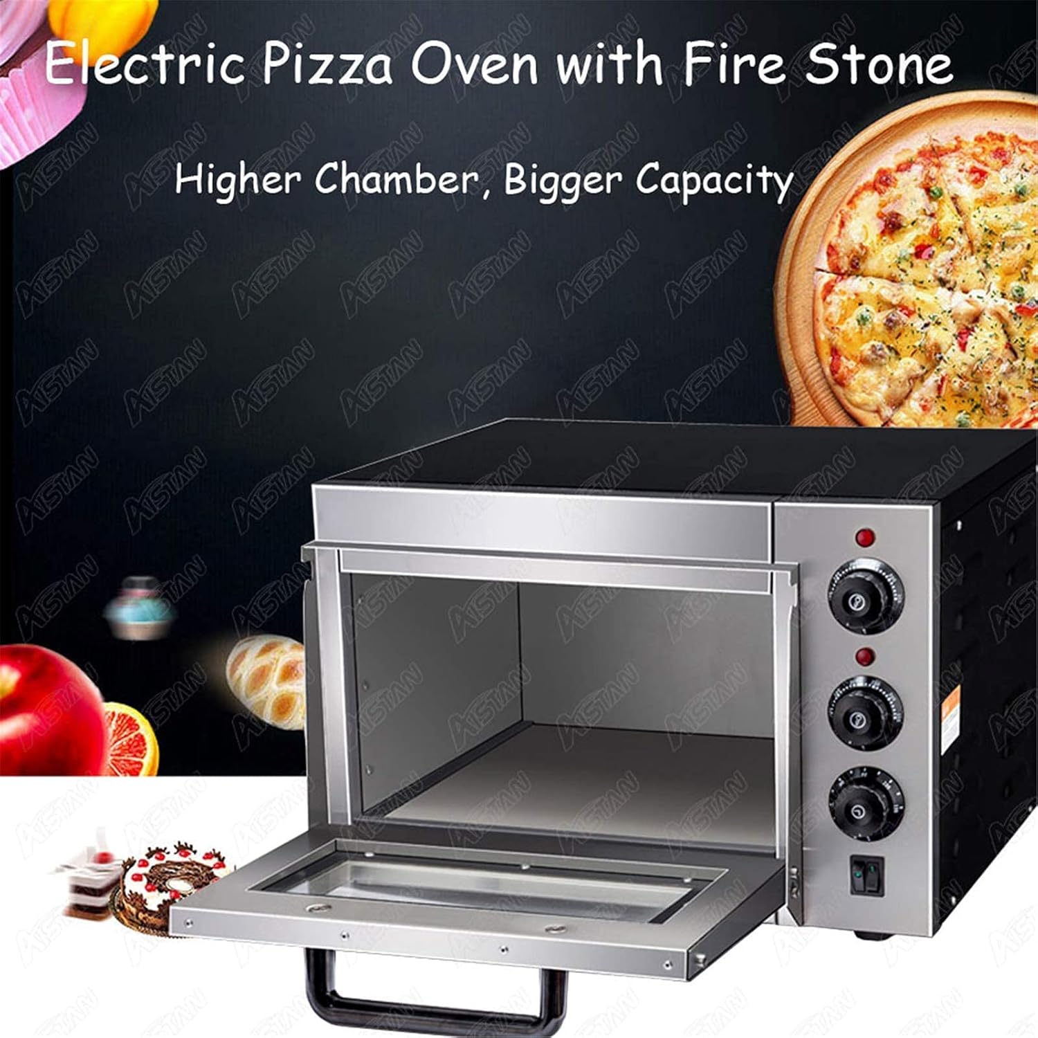 Oven Built in Electric Single Oven - Stainless Steel Premium Convection Halogen Oven Cooker Ideal for Roasting,Baking