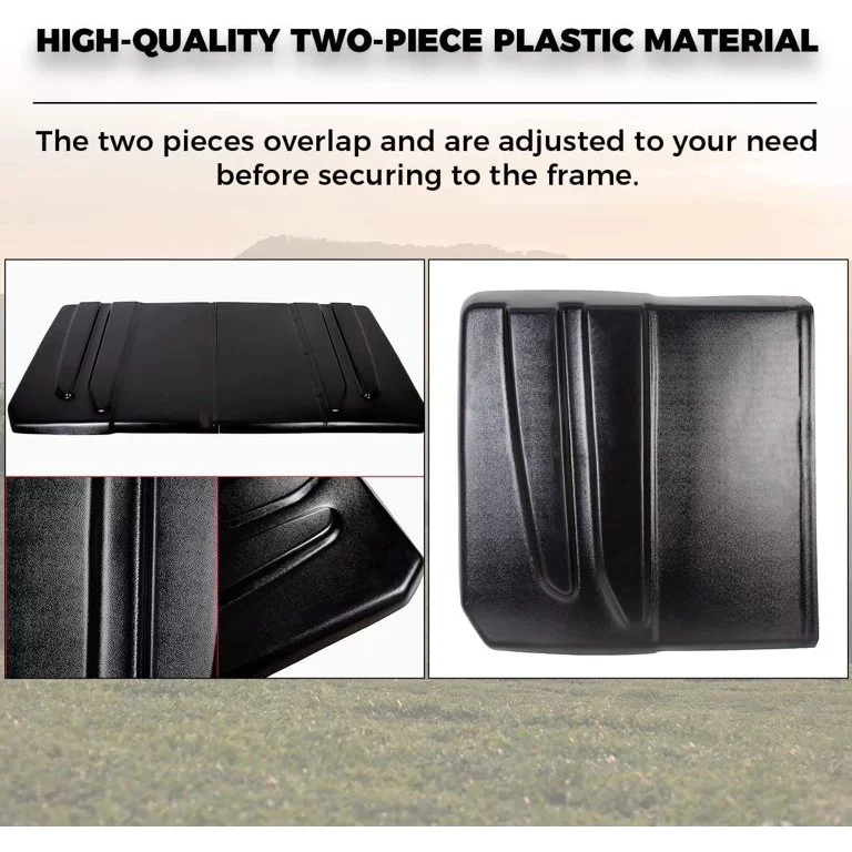 KOJEM Hard Top Roof Black Plastic for JD Gator 625 825i / Yamaha Rhino/ Kawasaki MULE 4010 Teryx/ Bobcat 3400/ Holland Rustler/ Full Size Polaris