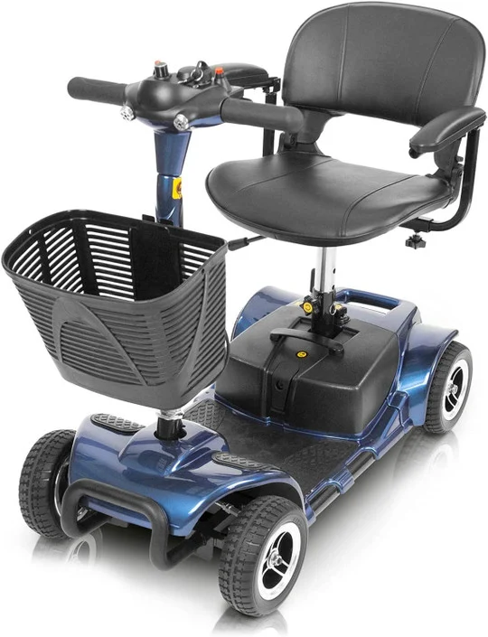 Vive 4 Wheel Mobility Scooter - Electric Powered Wheelchair Device - Compact Heavy Duty Mobile for Travel, Adults, Elderly