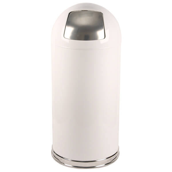 Witt 15 Gallon Push Dome Top Waste Receptacle - Black