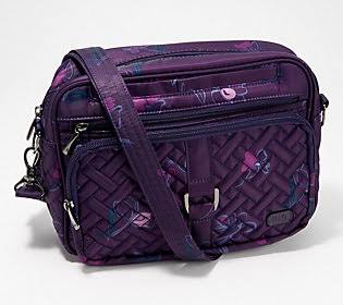 Lug Convertible RFID Crossbody - Carousel XL ,Floret Purple
