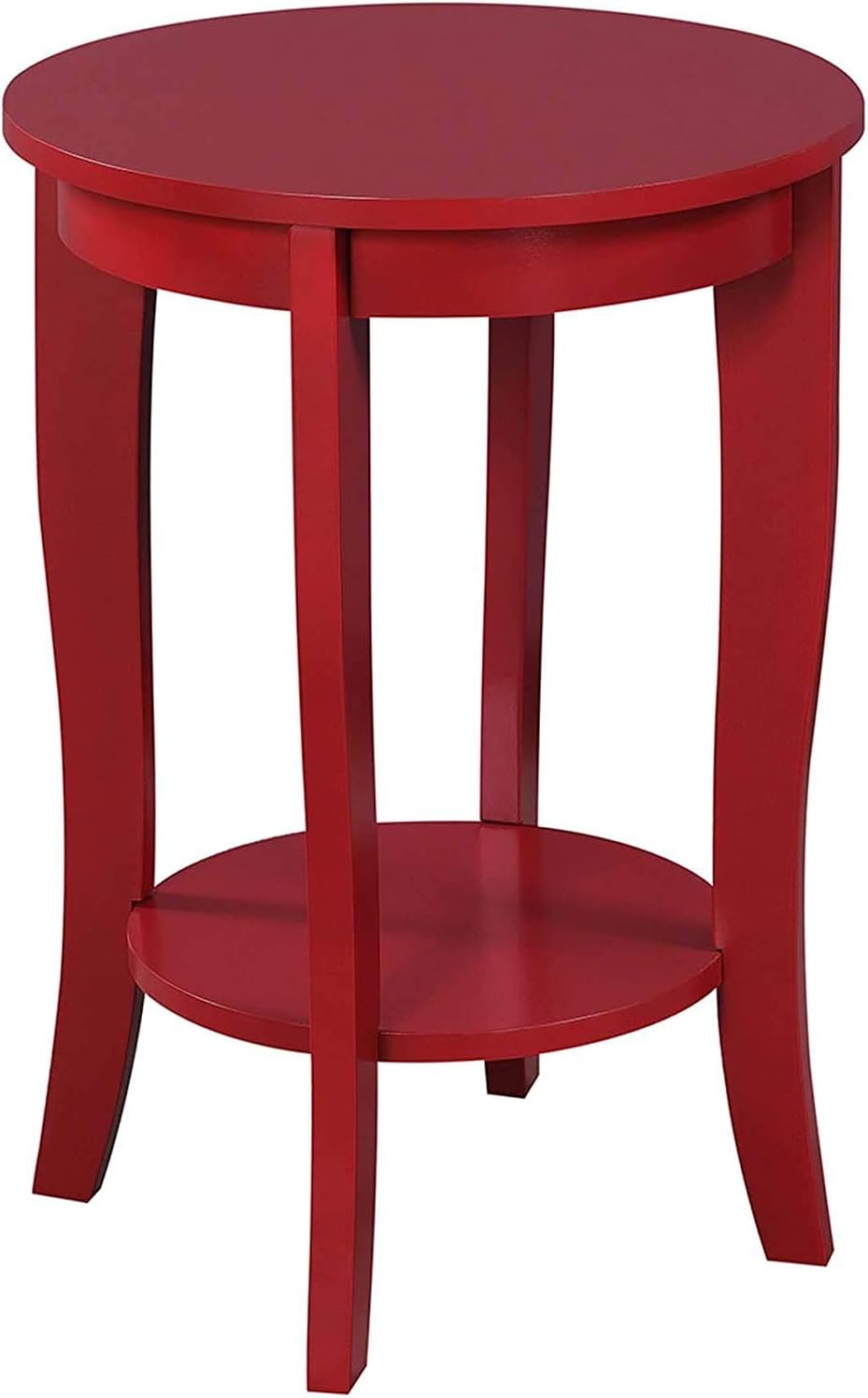 Convenience Concepts American Heritage Round End Table, White
