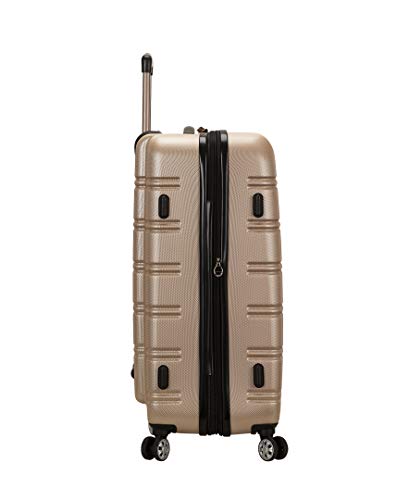 Rockland Melbourne Hardside Expandable Luggage with Spinner Wheels, 2TONEBLUE, 2 Piece (20/28)