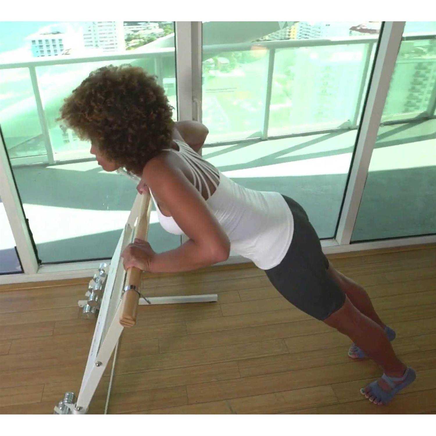 Booty Kicker Home Fitness Exercise Barre Folds Flat Portable - Sports Supplies Online Store