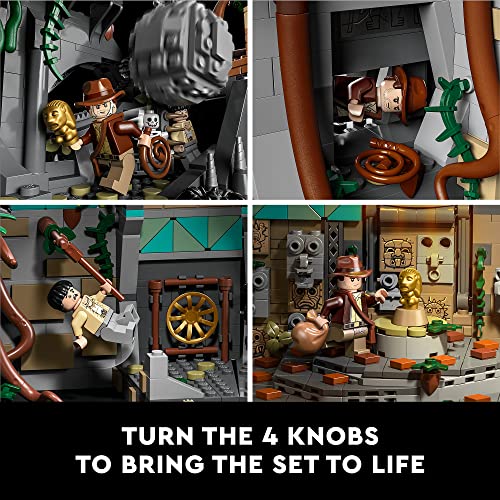 LEGO Indiana Jones Temple of The Golden Idol 77015 Building Project for Adults, Iconic Raiders of The Lost Ark Movie Scene