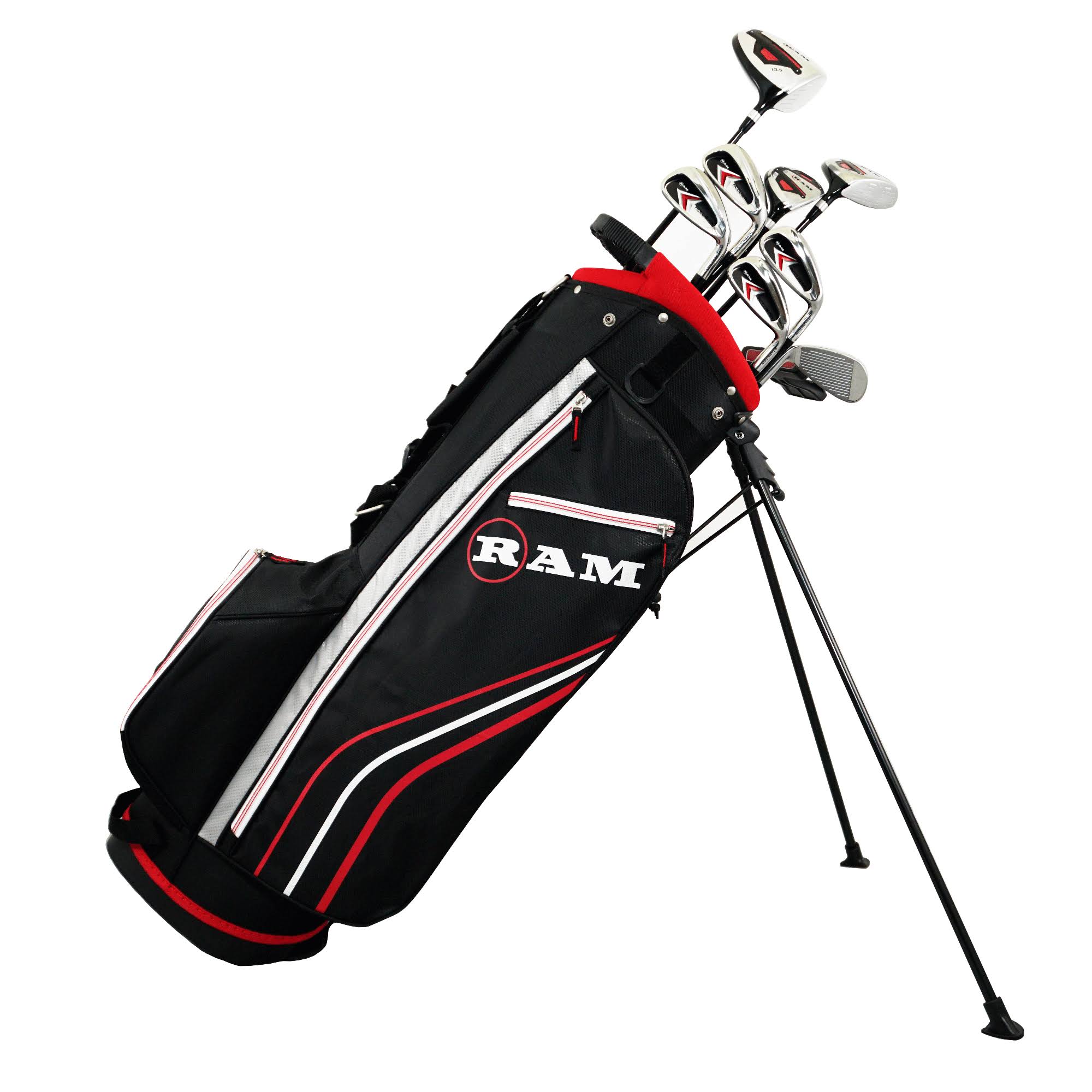 Ram Golf Accubar 12pc Golf Clubs Set - Graphite Woods and Steel Shaft Irons -MLH