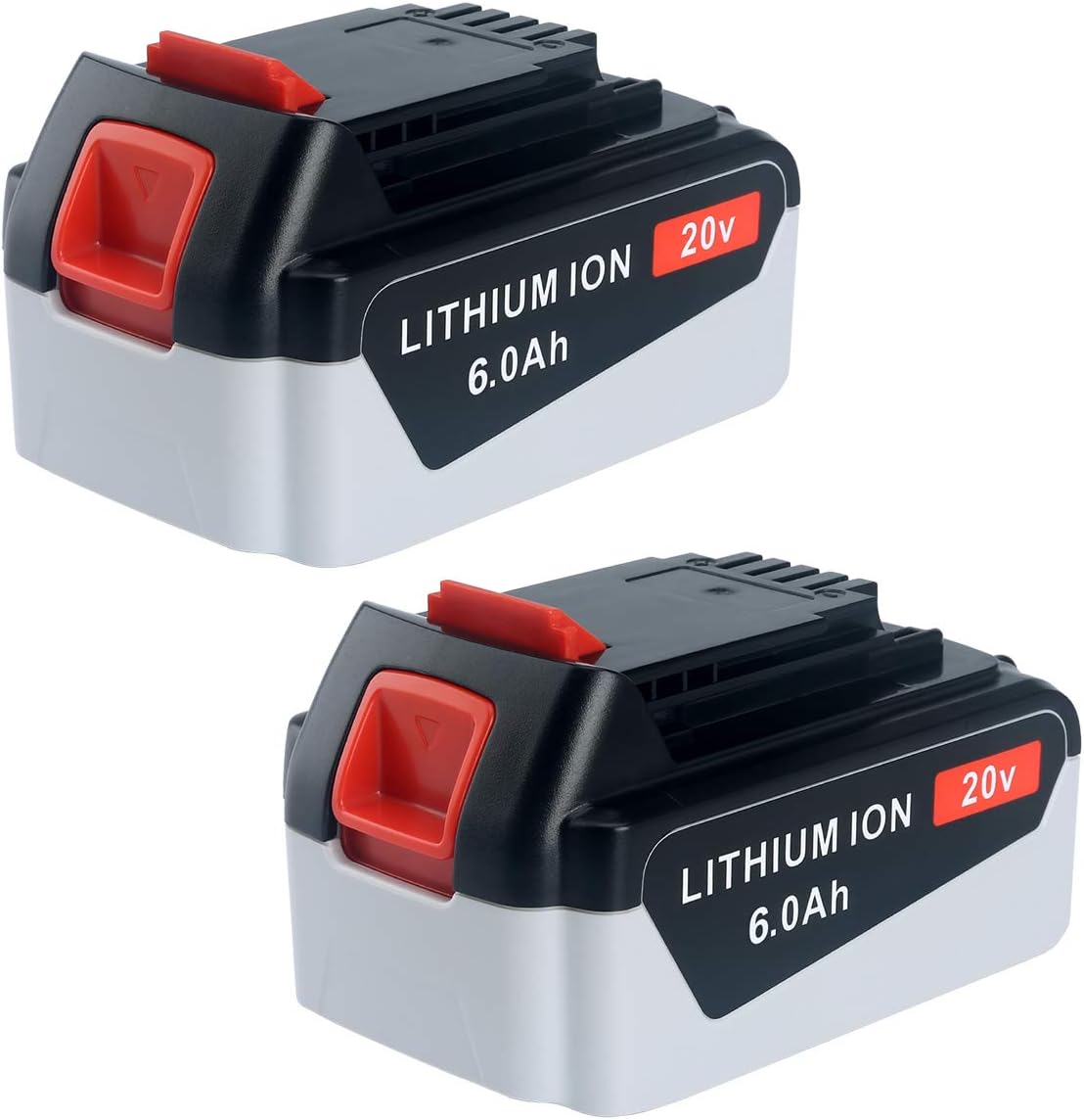 Biswaye 2Pack 20V MAX 6.0Ah Battery Replacement for Black & Decker 20-Volt Max Lithium Battery LBXR20 LB2X3020-OPE LBXR2020-OPE LB20 LBX20 LBX4020