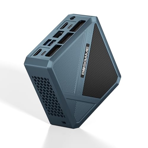 E2 Mini PC, Desktop Computers Ryzen 5 3550H, 16GB RAM 512GB NVMe SSD, Triple Display PC, USB-C & Dual HDMI Ports, Gigabit Ethernet, for Office