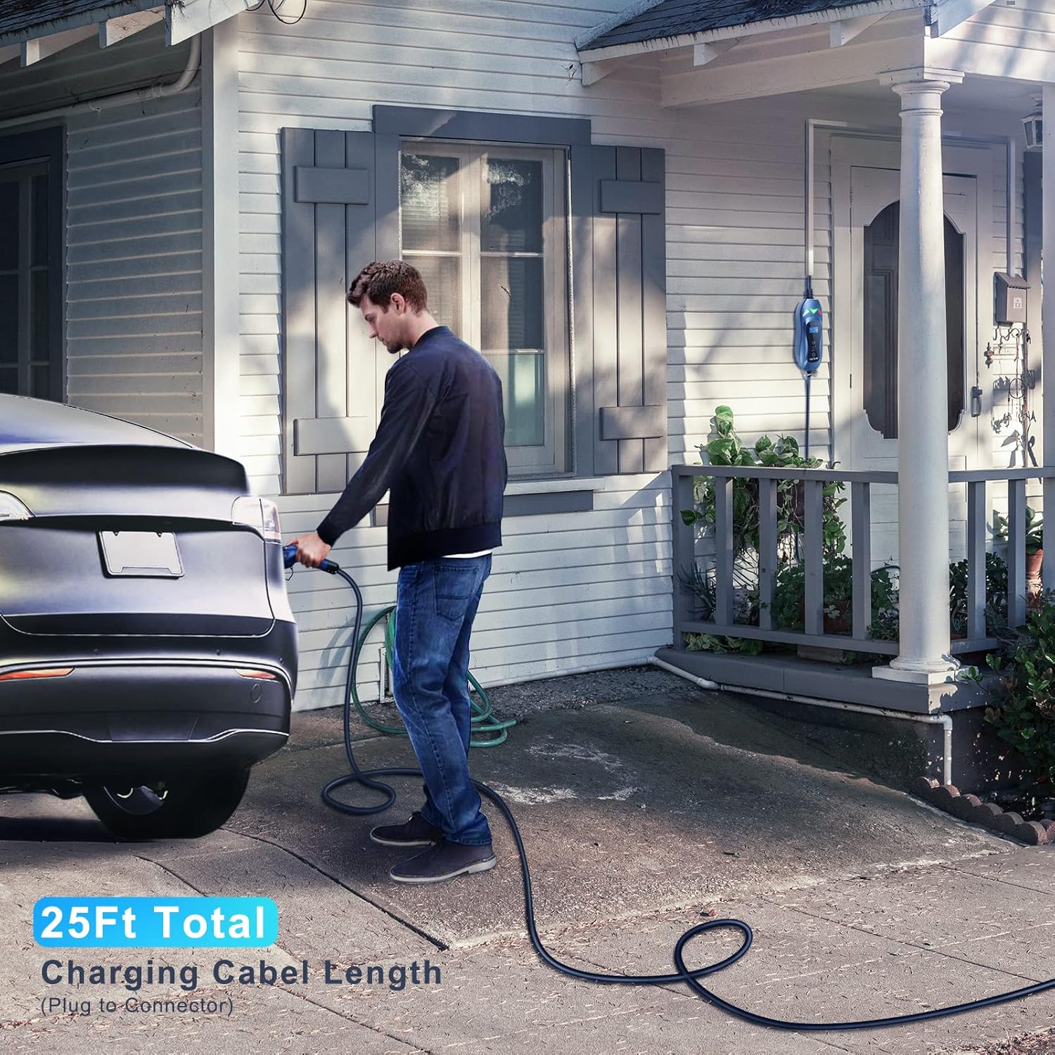 MUSTART Level 2 Portable EV Charger (240 Volt, 25ft Cable