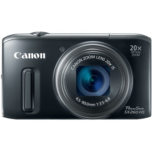 Canon PowerShot SX260 HS 12.1 MP CMOS Digital Camera with 20x Image Stabilized Zoom 25mm Wide-Angle Optical Lens and 1080p HD Video (Red)
