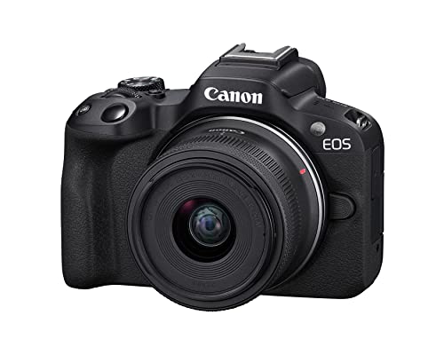 Canon EOS R50 Mirrorless Camera RF-S18-45mm F4.5-6.3 is STM Lens Kit, 24.2 Megapixel CMOS (APS-C) Sensor, 4K Video, Hybrid Camera, Photo and Video