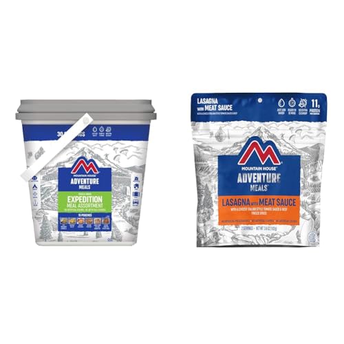 Mountain House Expedition Meal Assortment Bucket Freeze Dried Backpacking & Camping Food 30 Servings