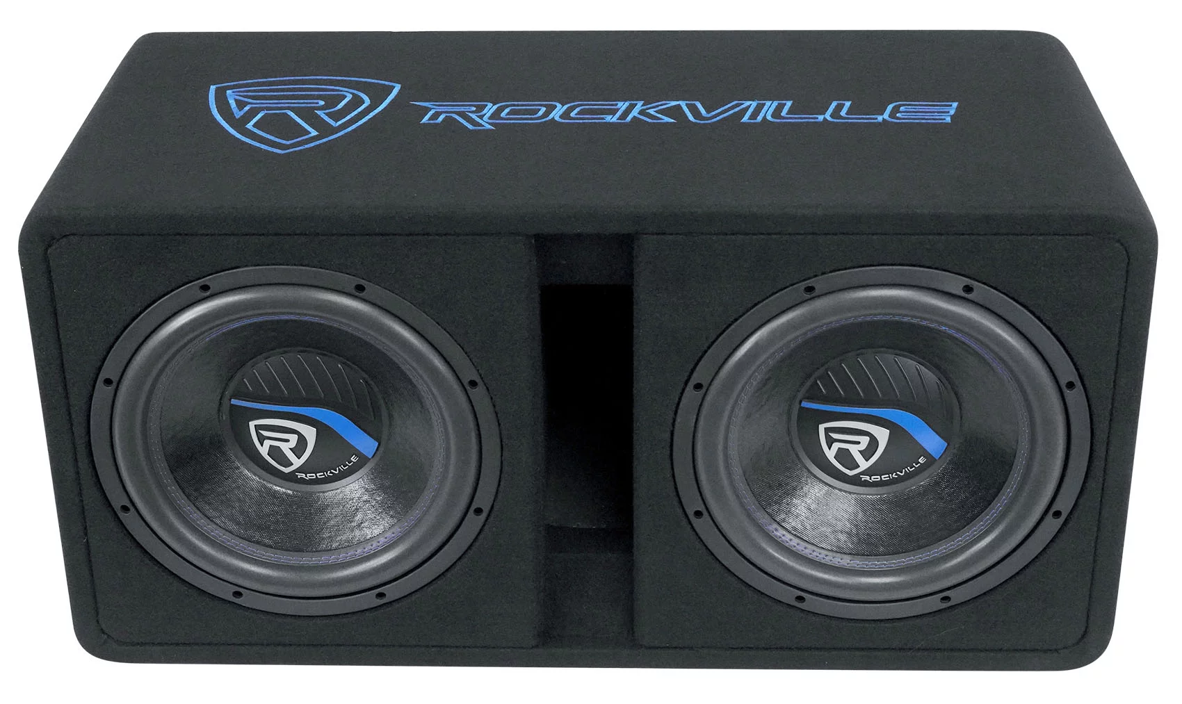 Rockville DV12K51 Dual 12" K5 2800w Car Subwoofers+Vented Sub Box+Polk Audio Amp