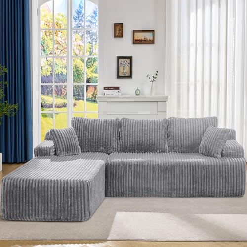 Modular Sectional Sofa Couches L-Shape Couch 3 Seat Modular Sofa Memory Foam Sectional Couches for Living Room