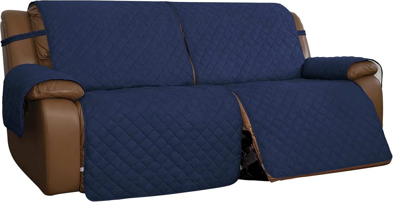 Easy-Going Recliner Sofa Cover, Reversible Couch Cover for Double Recliner, Split Sofa Cover for Each Seat