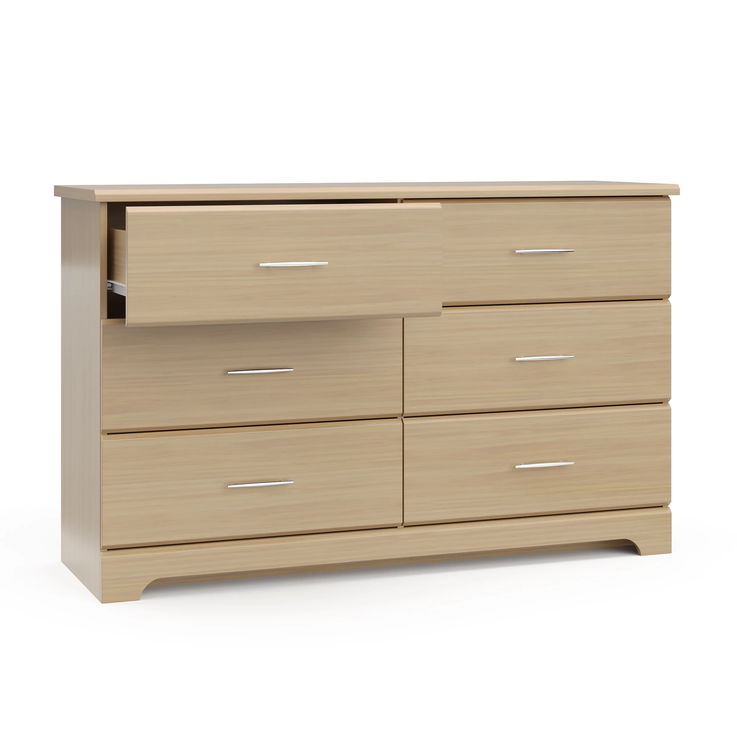 Storkcraft Brookside 6 Drawer Double Dresser, Driftwood