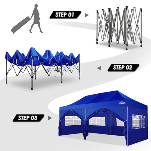 COBIZI 13x26 Pop Up Tent 13x26 Canopy with Sidewalls Heavy Duty Canopy Party Tent for Parties