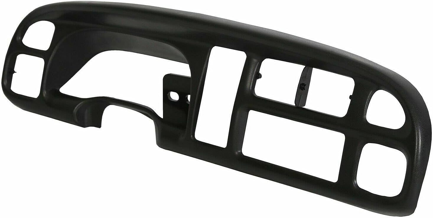 ECOTRIC Front Dash Pad Cover Overlay Dashboard Cap Compatible with 1998-2001 Dodge Ram Trucks Gray Molded Dash Bezel Protector