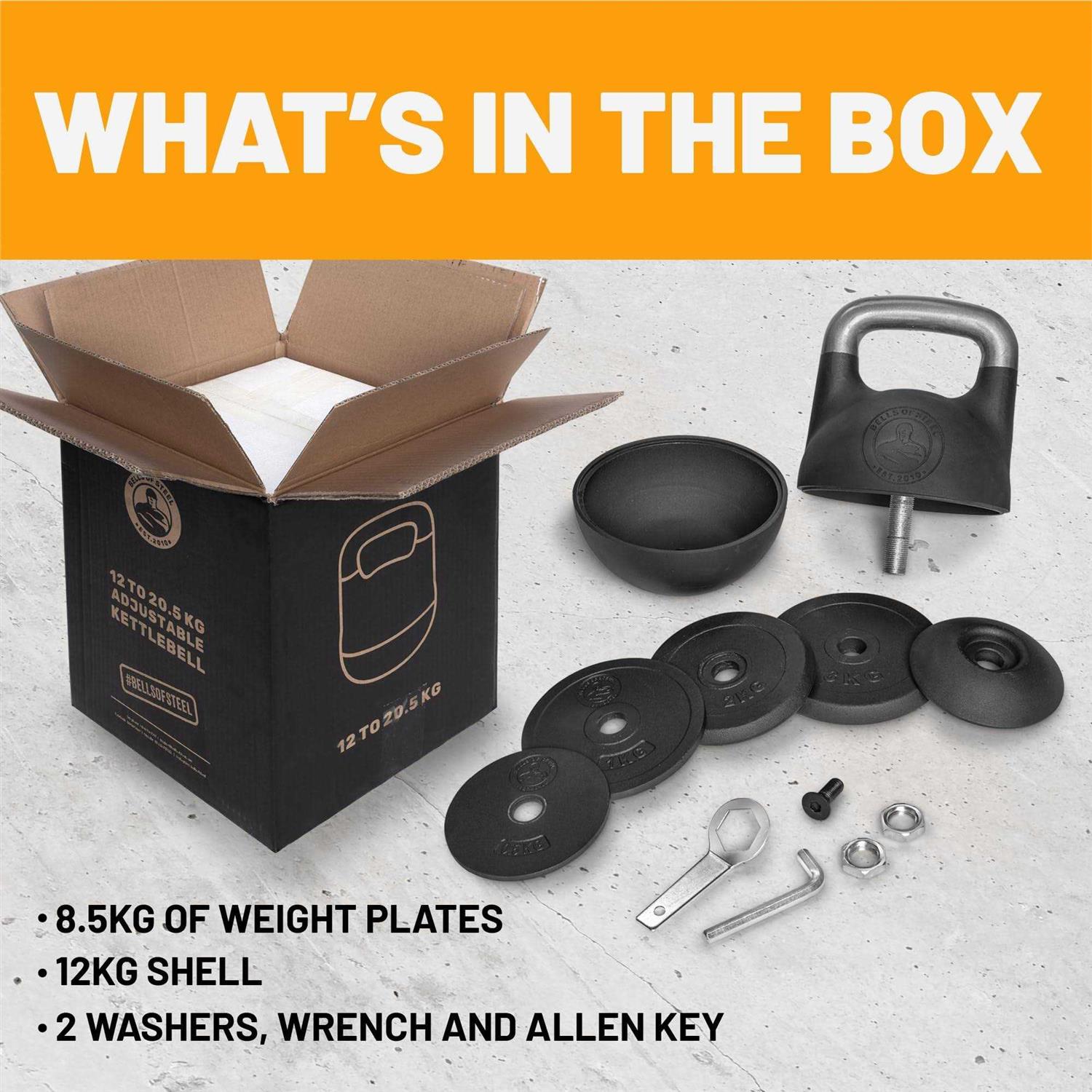 Bells of Steel Adjustable Kettlebell Upgraded Version Kettlebell Adjustable Steel Shell - Sports Supplies Online Store