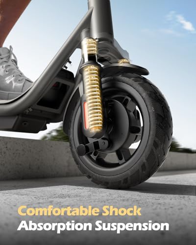 Electric Scooter with Suspension,300W Electric Scooter for Adults,7.5AH Battery,15.5 mph Speed,11 Miles Range,8in Solid Tires
