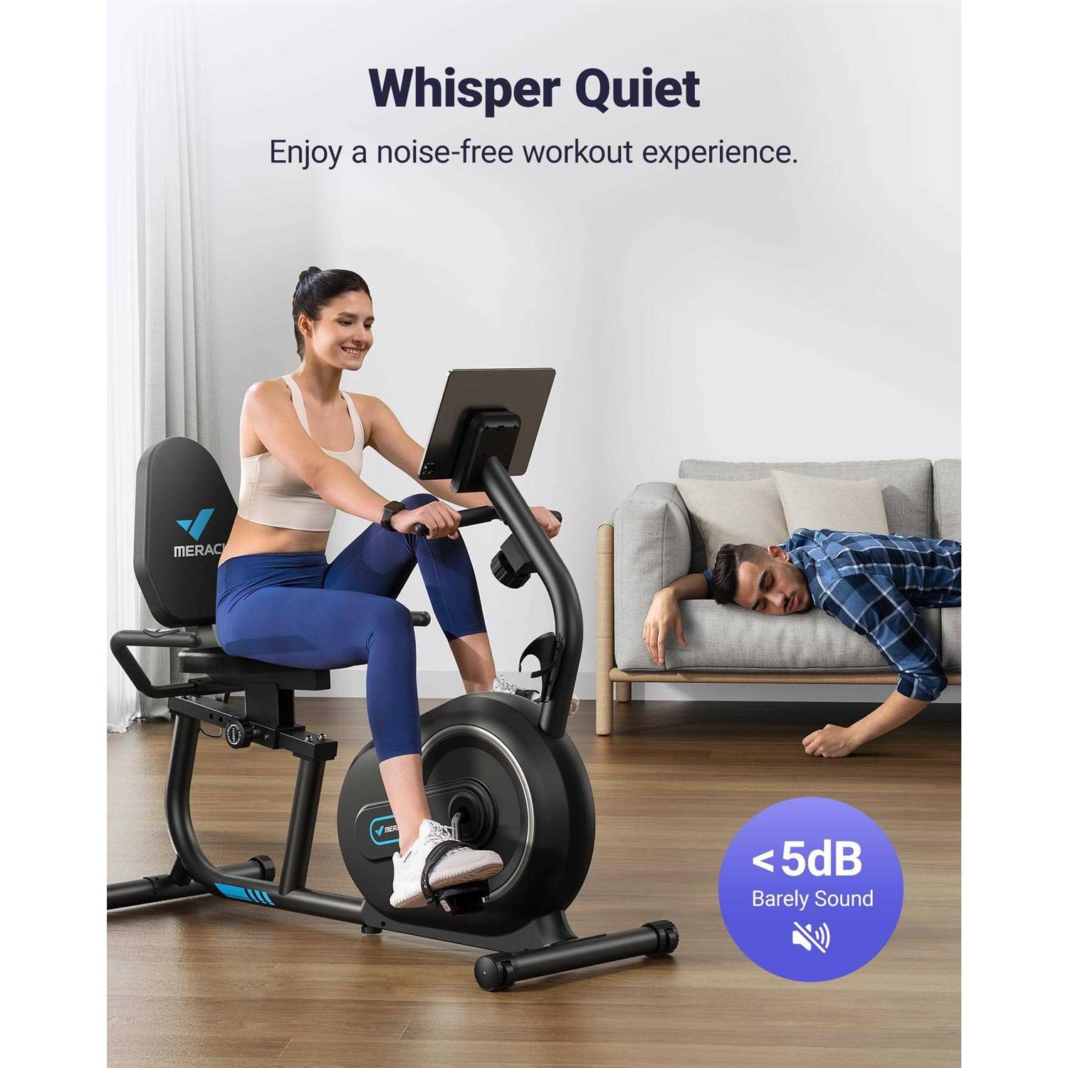 MERACH Recumbent Exercise Bike for Home with Smart Bluetooth and Exclusive App Connectivity - Sports Supplies Online Store