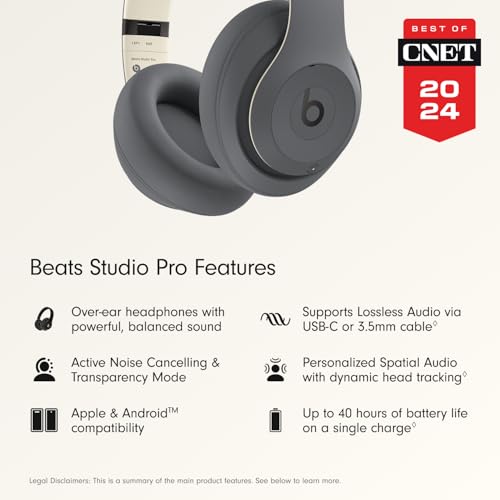 Beats Studio Pro - Premium Wireless Over-Ear Headphones- Up to 40-Hour Battery Life, Active Noise Cancelling, USB-C Lossless Audio
