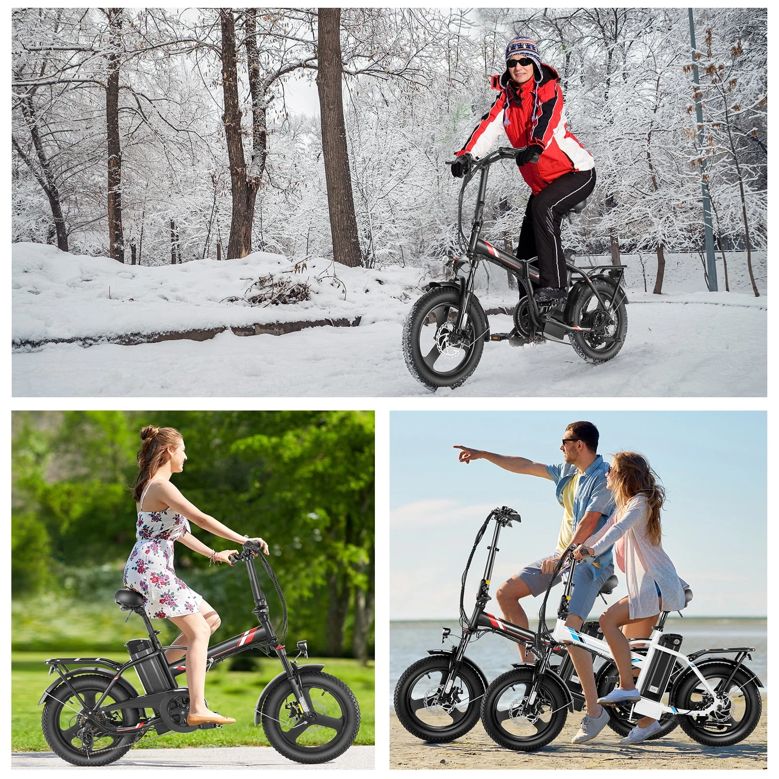 Gocio 3.0 Fat Tire Electric Bike Folding Electric Bicycle for Adults with LCD Display