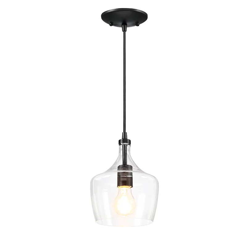 3-Pack Bronze Pendant Lighting Ceiling Mount Kitchen Light Fixtures with Glass Shade for Dining Room, Dining Table, Bars