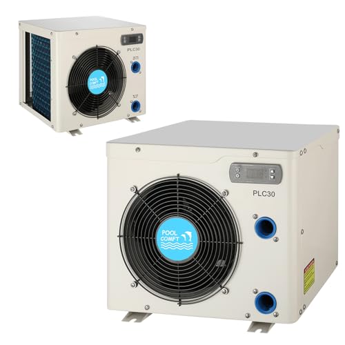 14000BTU Above Ground Pool Heater, Electric Swimming Pool Heat Pumps for Pools up to 4000 gallons, Fits 9/11/15 Foot Pool and Spas, 120V/60Hz, PLC50