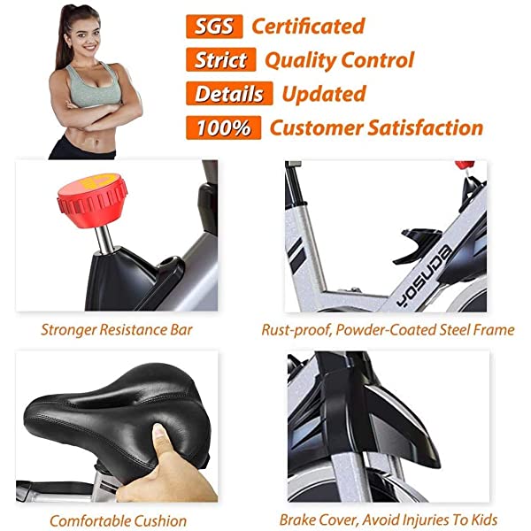 YOSUDA Indoor Cycling Bike Stationary - Cycle Bike with Ipad Mount & Comfortable Seat Cushion