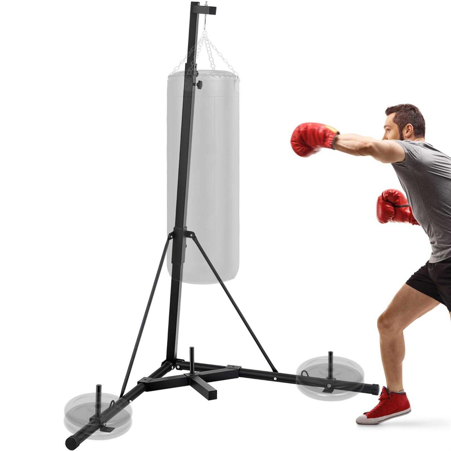 VEVOR Heavy Bag Stand Free Standing Punching Punch Bracket Station Boxing Stand Height Adjustable Folding Boxing Bag Stand