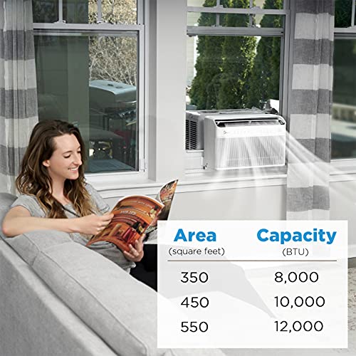 Midea 12,000 BTU Smart Inverter Air Conditioner Window Unit with Heat and Dehumidifier &ndash; Cools up to 550 Sq. Ft., Energy Star Rated