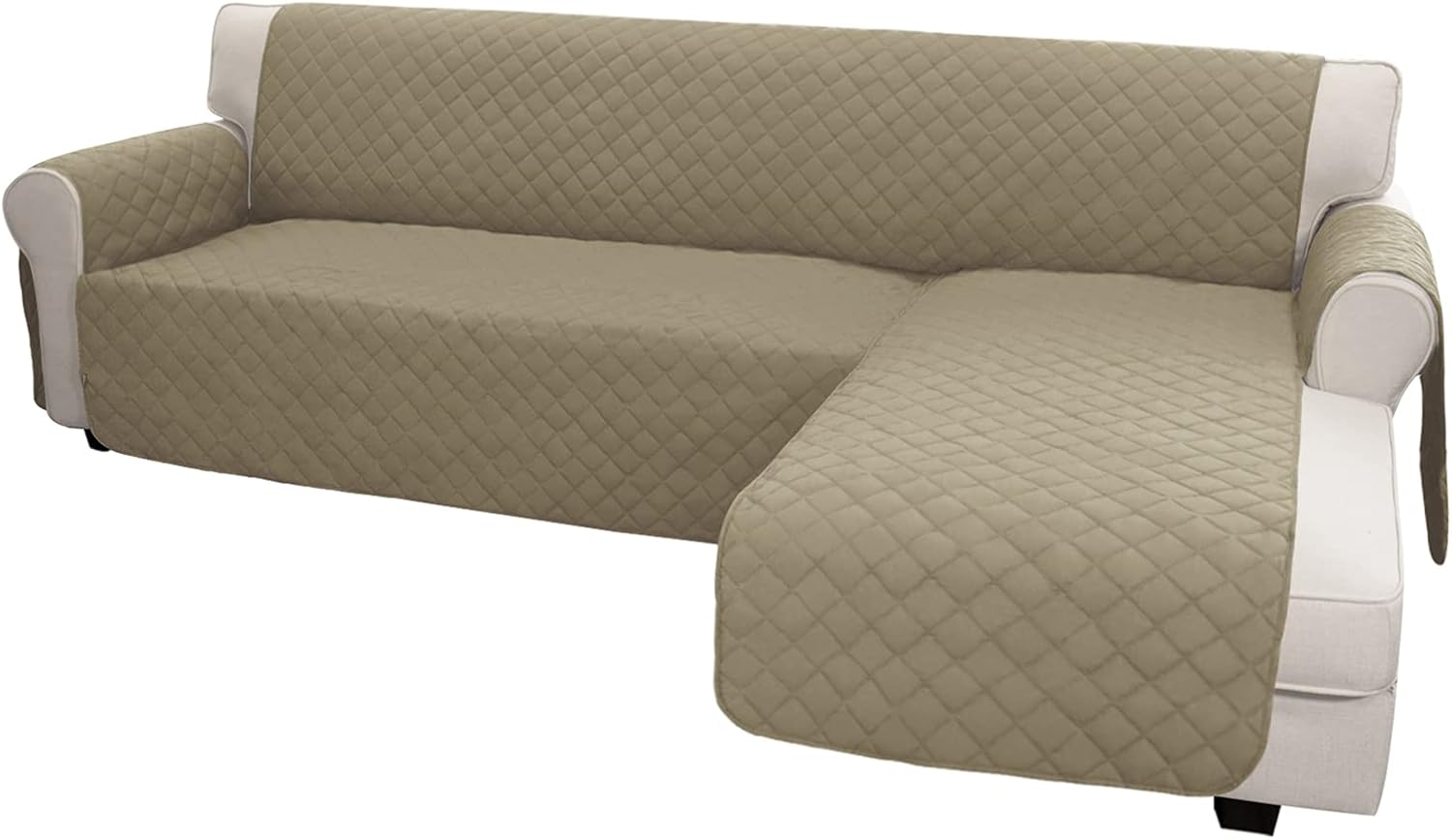 Easy-Going Sofa Slipcover L Shape Sofa Cover Sectional Couch Cover Chaise Lounge Slip Cover Reversible Sofa Cover Furniture Protector Cover for Pets