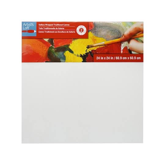 6 Pack: Level 2 Gallery Wrapped Traditional Canvas by Artist&s Loft in White | 24x22 x 24x22 | Michaels
